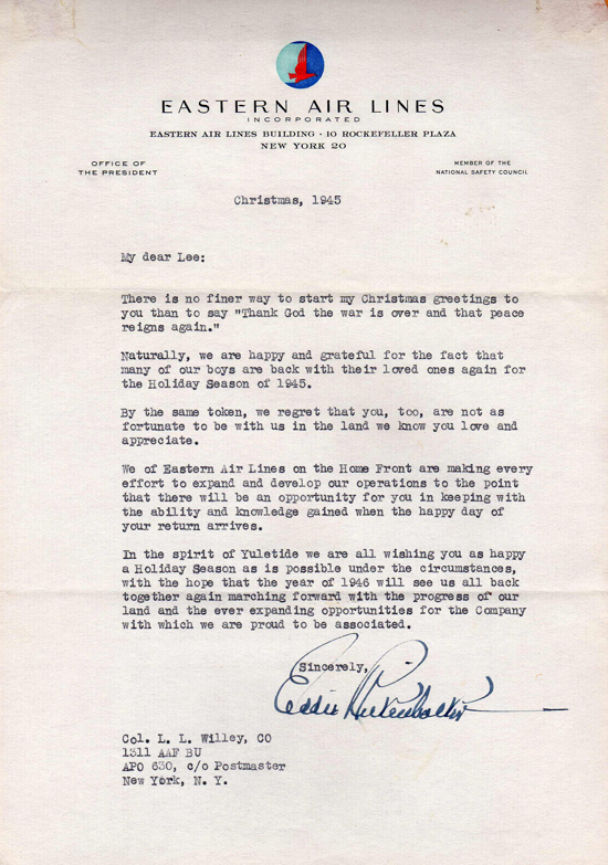 Letter, Christmas Greeting, 1945